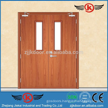 JK-FW9104 Double Leaf Wooden Entry Door be Used in Emergency Access